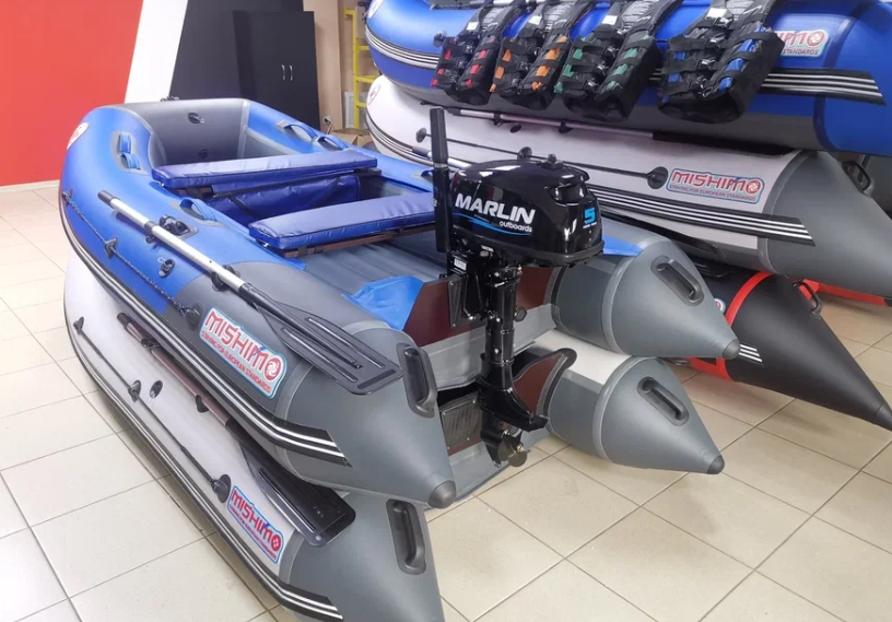 КОМПЛЕКТ ЛОДКА MISHIMO LITE 315 + МОТОР 5л.с в Благовещенске