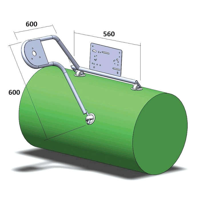 Стойка рулевая с креплением на баллон надувной лодки 25мм в Благовещенске