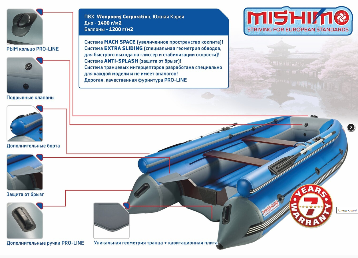 КОМПЛЕКТ ЛОДКА MISHIMO FAMILY LITE 370 + МОТОР 9,9 (15) Л.С. в Благовещенске