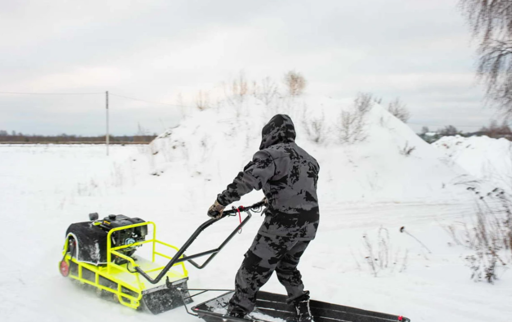 Мотобуксировщик Бурлак ХОЗЯИН-1 (капот ткань) в Благовещенске