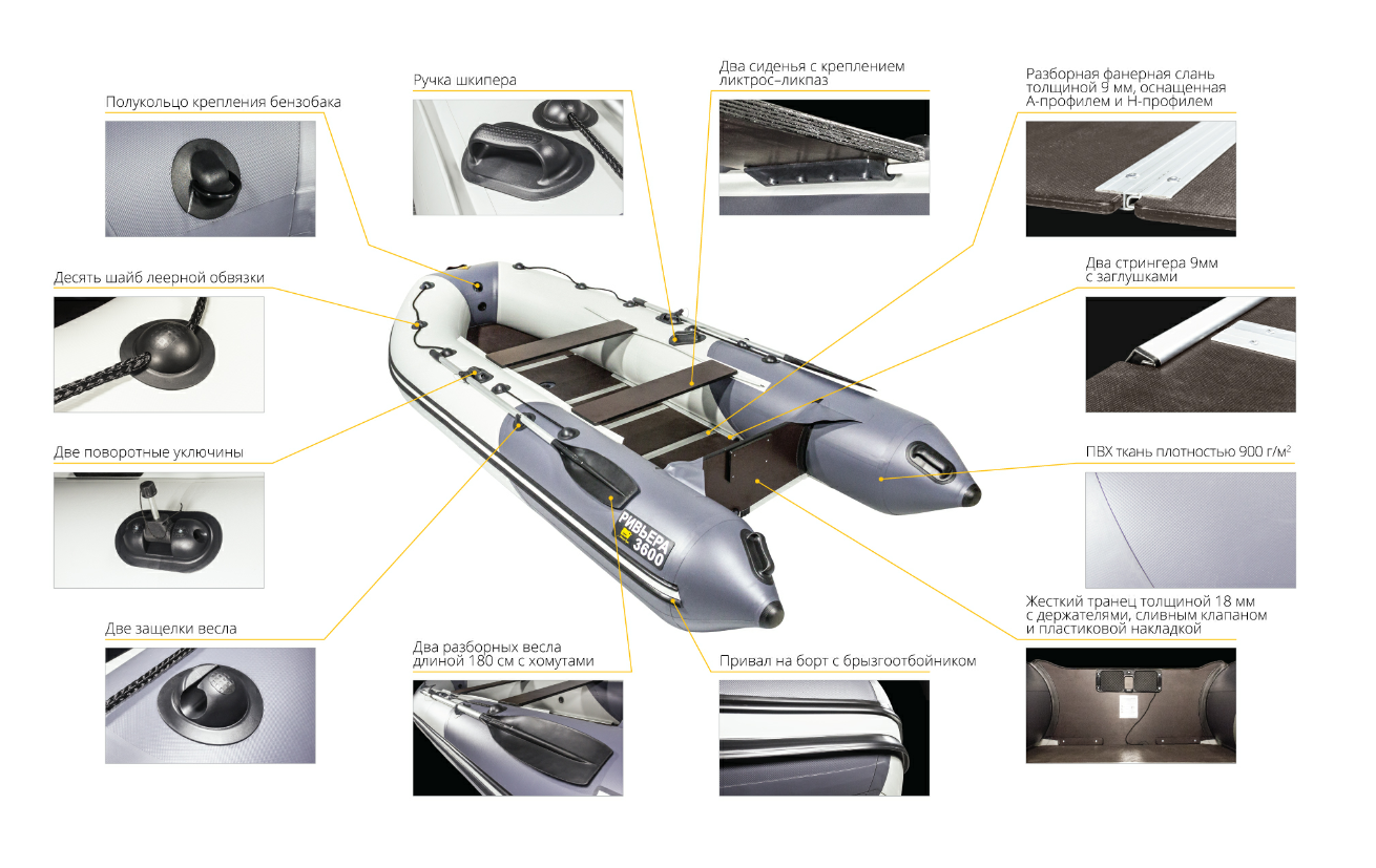 Лодка Ривьера Компакт 3600 СК в Благовещенске