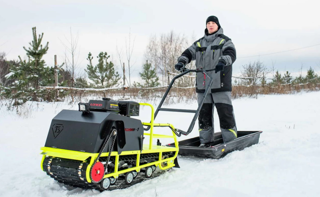 Мотобуксировщик Бурлак ХОЗЯИН-1 (капот ткань) в Благовещенске