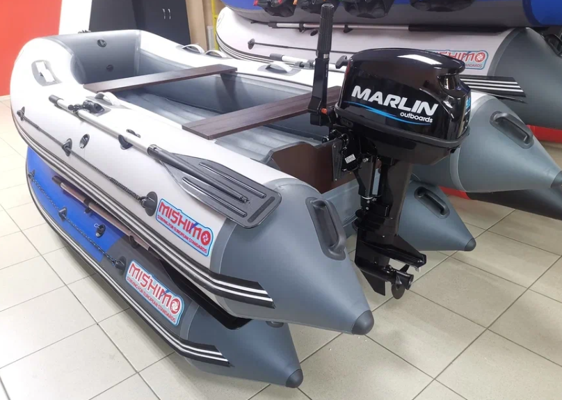 КОМПЛЕКТ ЛОДКА MISHIMO LITE 335 + МОТОР 9,8 Л.С. в Благовещенске