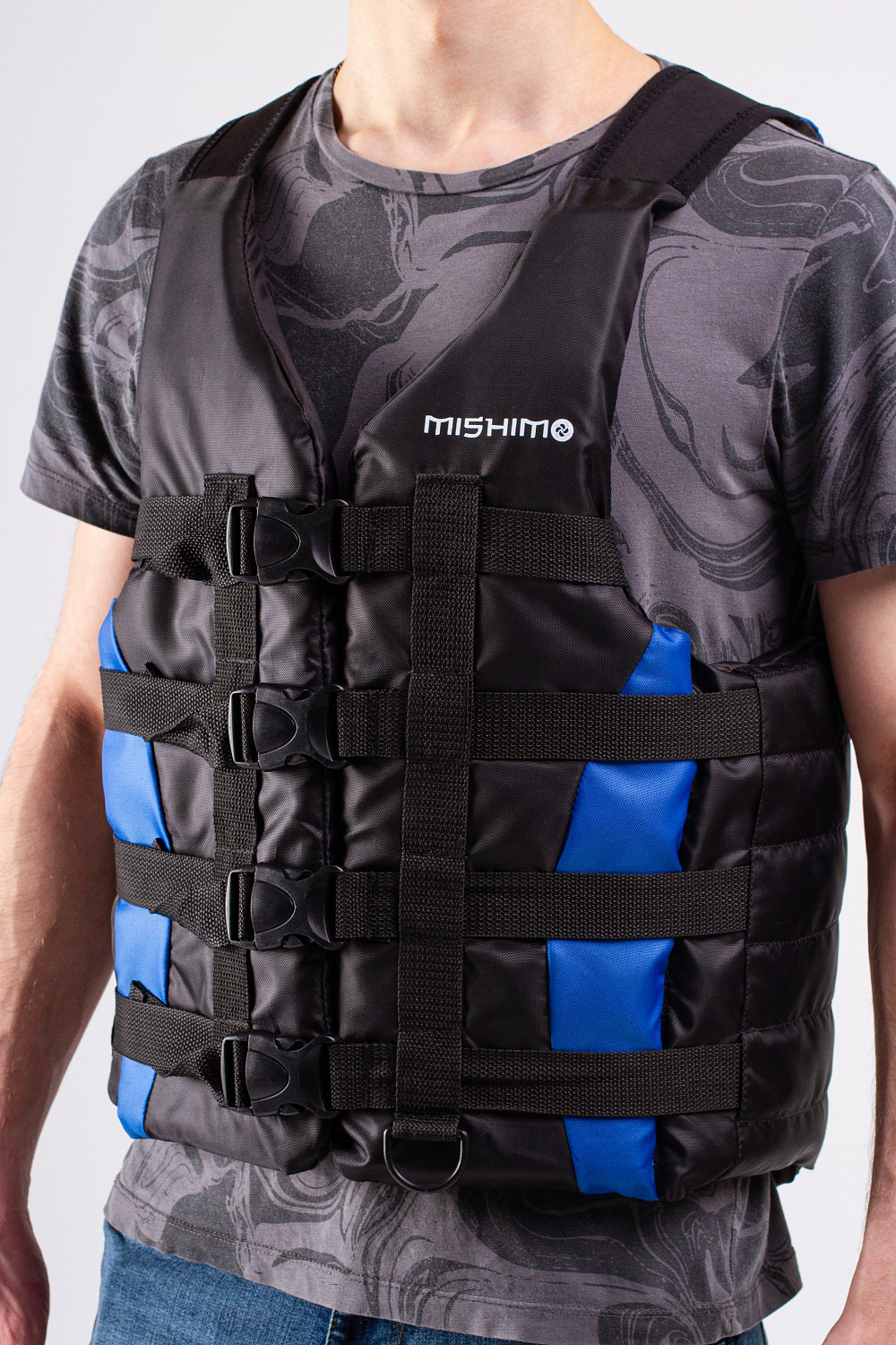 Жилет спасательный MISHIMO PRO Премиум качества Черно-синий в Благовещенске