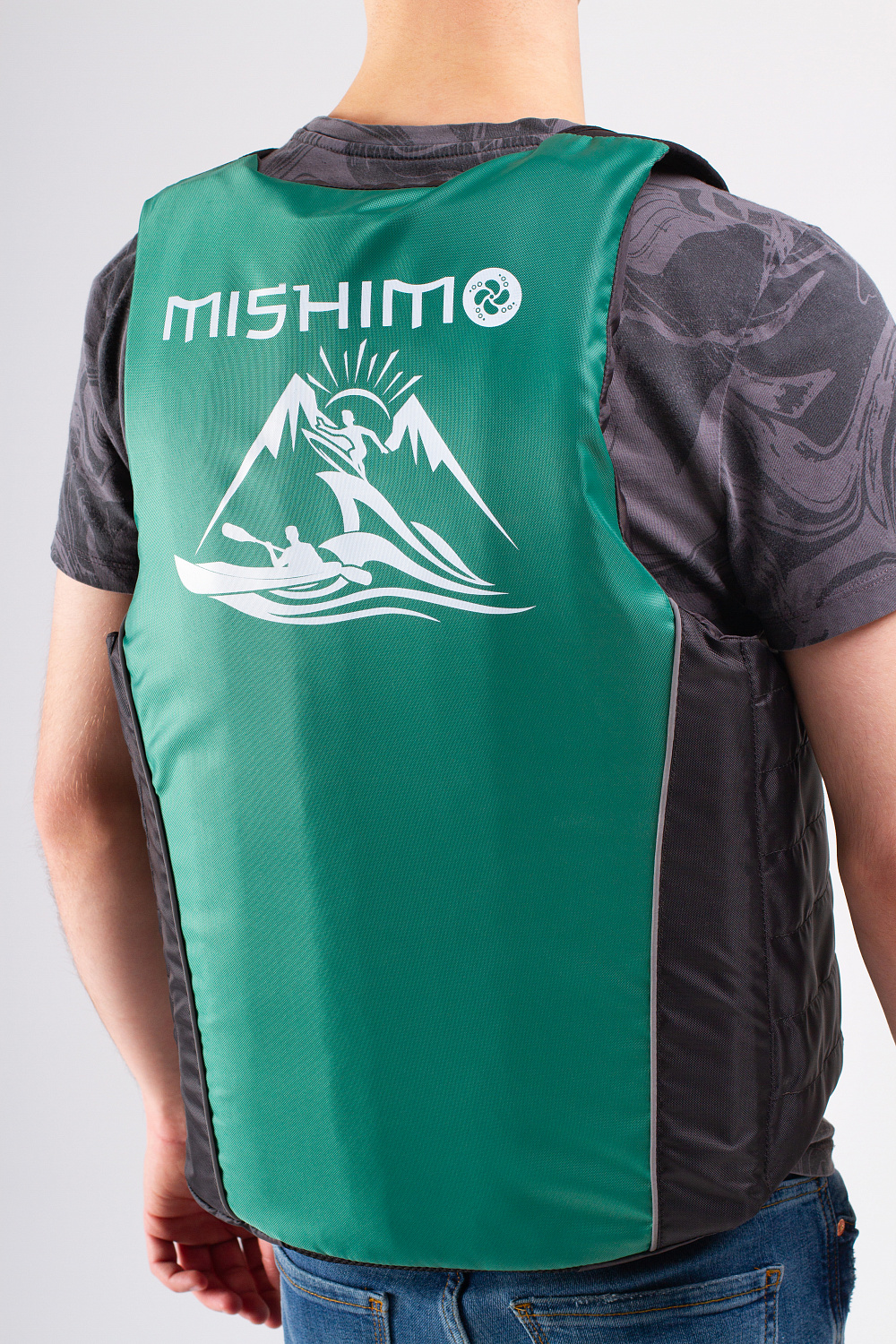 Жилет спасательный MISHIMO PRO Премиум качества Черно-зеленый в Благовещенске