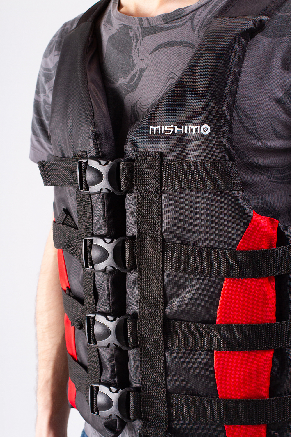 Жилет спасательный MISHIMO PRO Премиум качества Черно-красный в Благовещенске